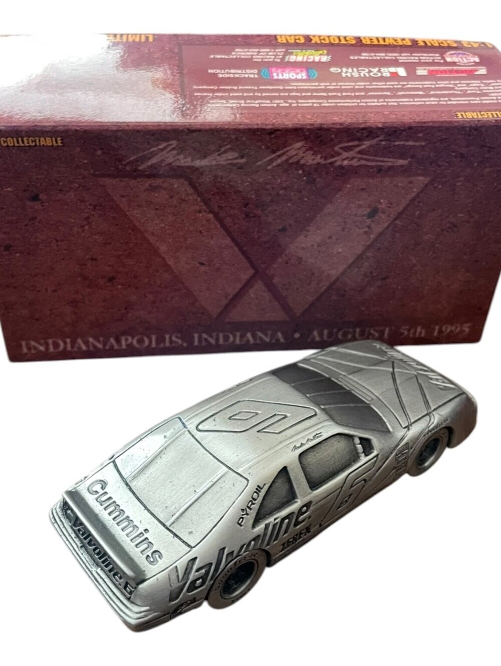 Mark Martin 1995 Valvoline #06 Action Pewter 1:43 Scale Stock Car Diecast NASCAR